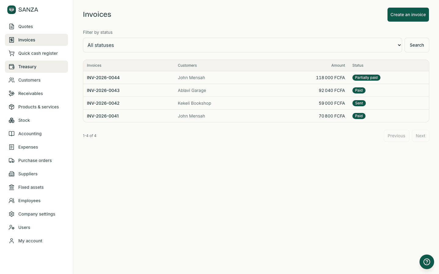 Your invoices, tidy